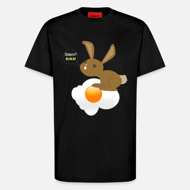 Bunny Easter Egg Egg Egg - T-Shirt - made by SPREAD - SOLID BLACK