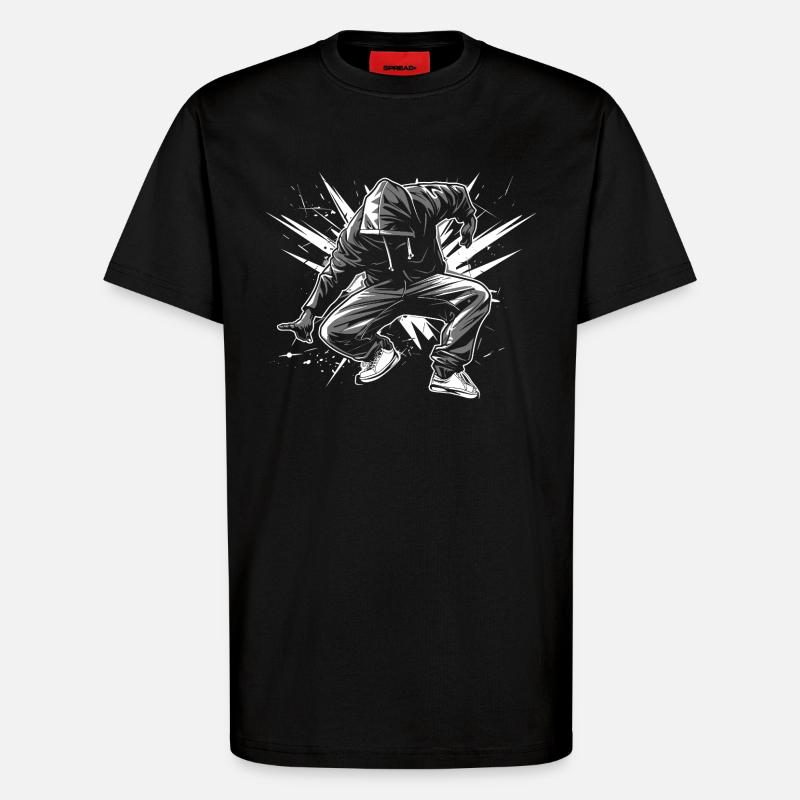 Breakdancer - T-Shirt - made by SPREAD - SOLID BLACK