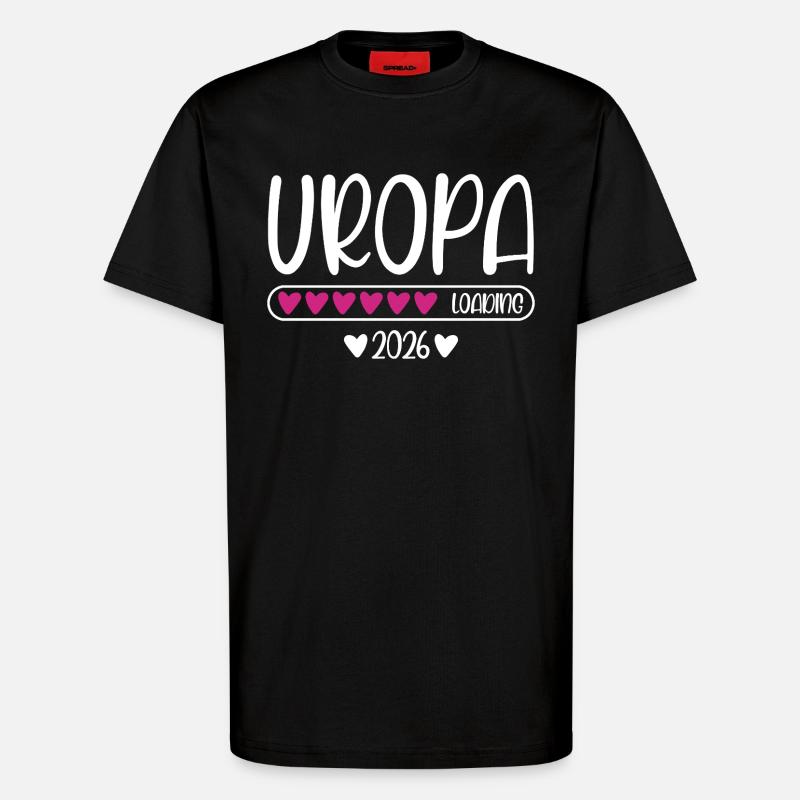 Uropa 2026 loading - T-Shirt - made by SPREAD - SOLID BLACK