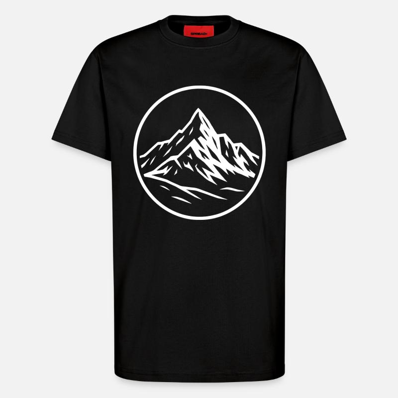 Großglockner - T-shirt bio décontracté fabriqué en UE - SOLID BLACK