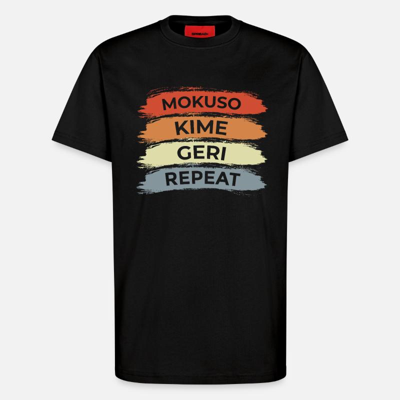 Techniques de karaté - T-shirt bio décontracté fabriqué en UE - SOLID BLACK