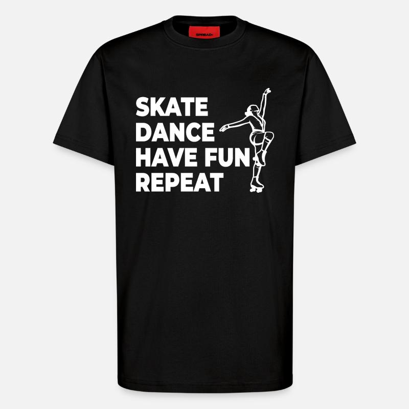 Skate Danse Amusez-vous Répéter - T-shirt bio décontracté fabriqué en UE - SOLID BLACK