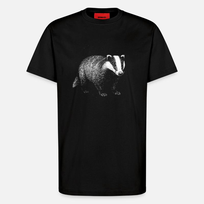 Dachs - T-Shirt - made by SPREAD - SOLID BLACK