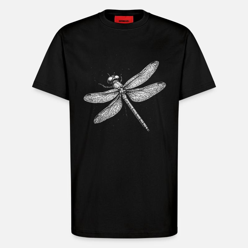 Dragonfly - T-Shirt - made by SPREAD - SOLID BLACK