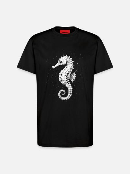 Seepferdchen - T-Shirt - made by SPREAD - SOLID BLACK