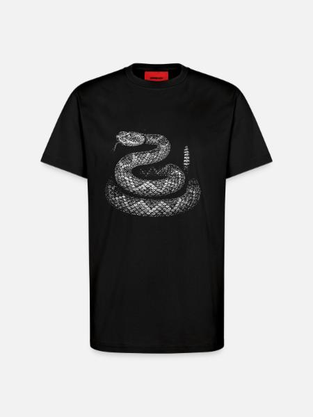 Snake - T-Shirt - made by SPREAD - SOLID BLACK