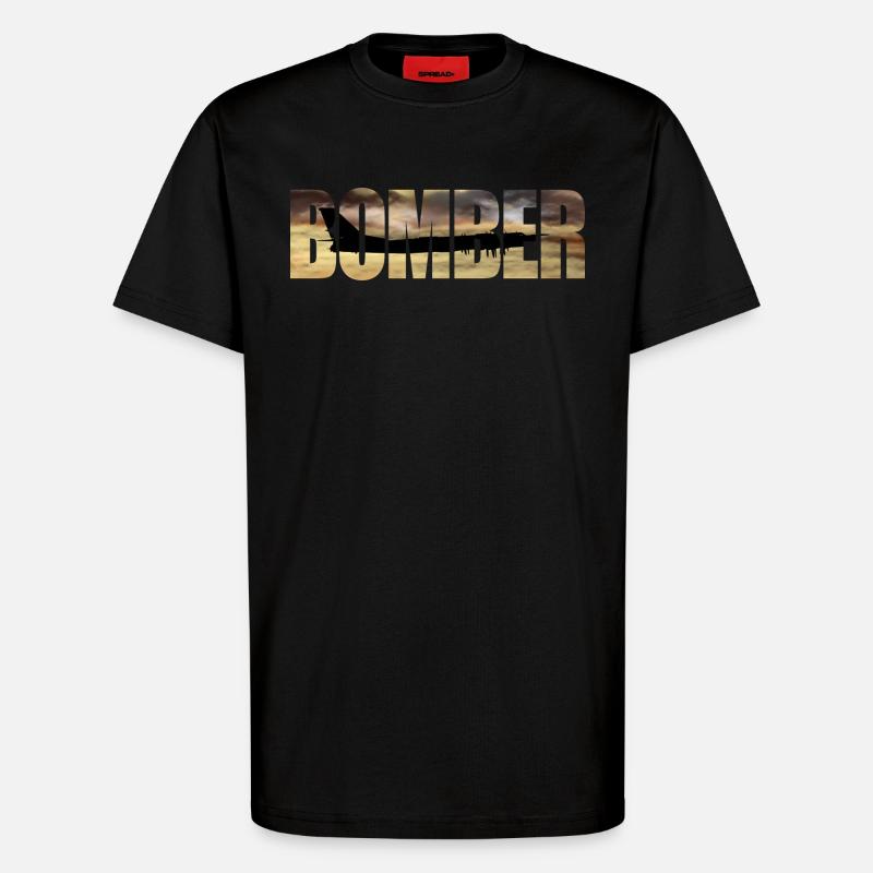 Bomber Tu-95 - T-Shirt - made by SPREAD - SOLID BLACK