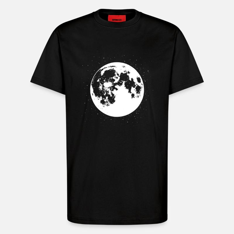 Vibrations de la pleine lune - T-shirt bio décontracté fabriqué en UE - SOLID BLACK