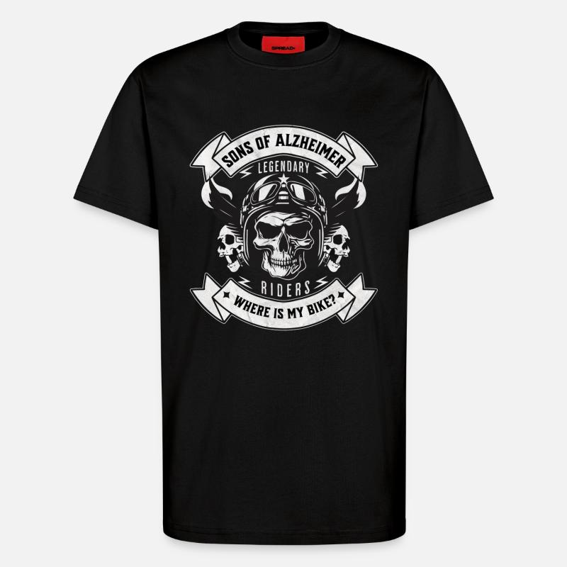 Fils d’Alzheimer | Où est mon vélo ? - T-shirt bio décontracté fabriqué en UE - SOLID BLACK