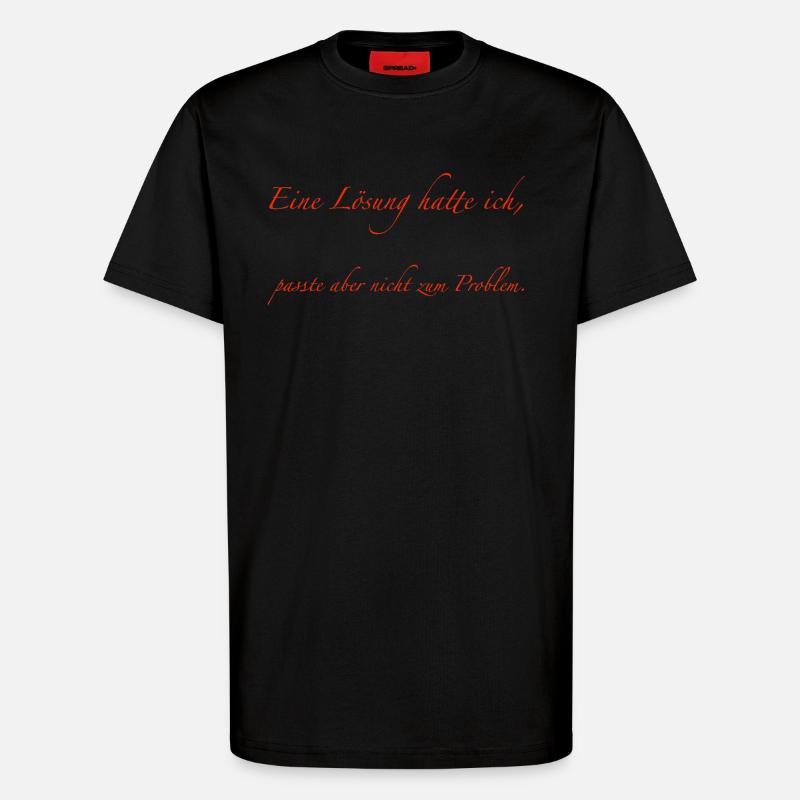 I had a solution - T-Shirt - made by SPREAD - SOLID BLACK