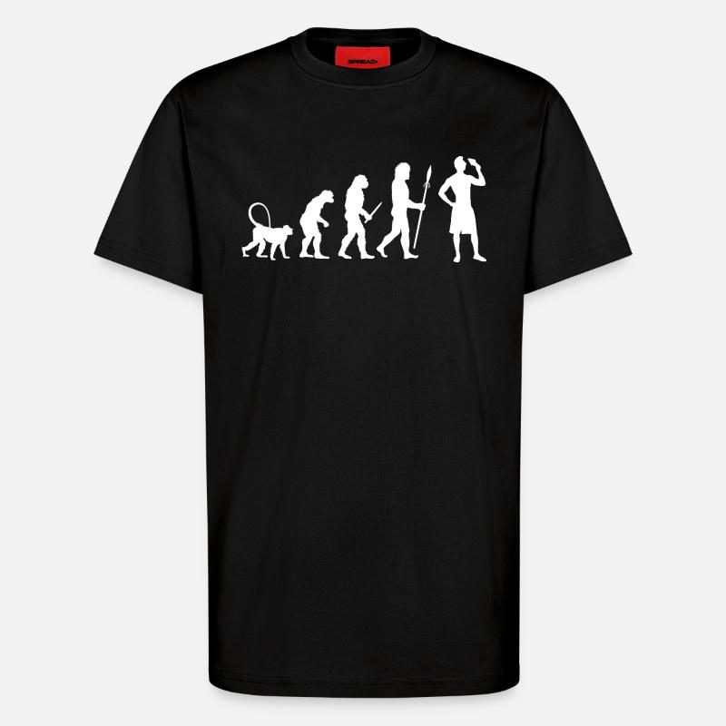 Cream Evolution - T-Shirt - made by SPREAD - SOLID BLACK