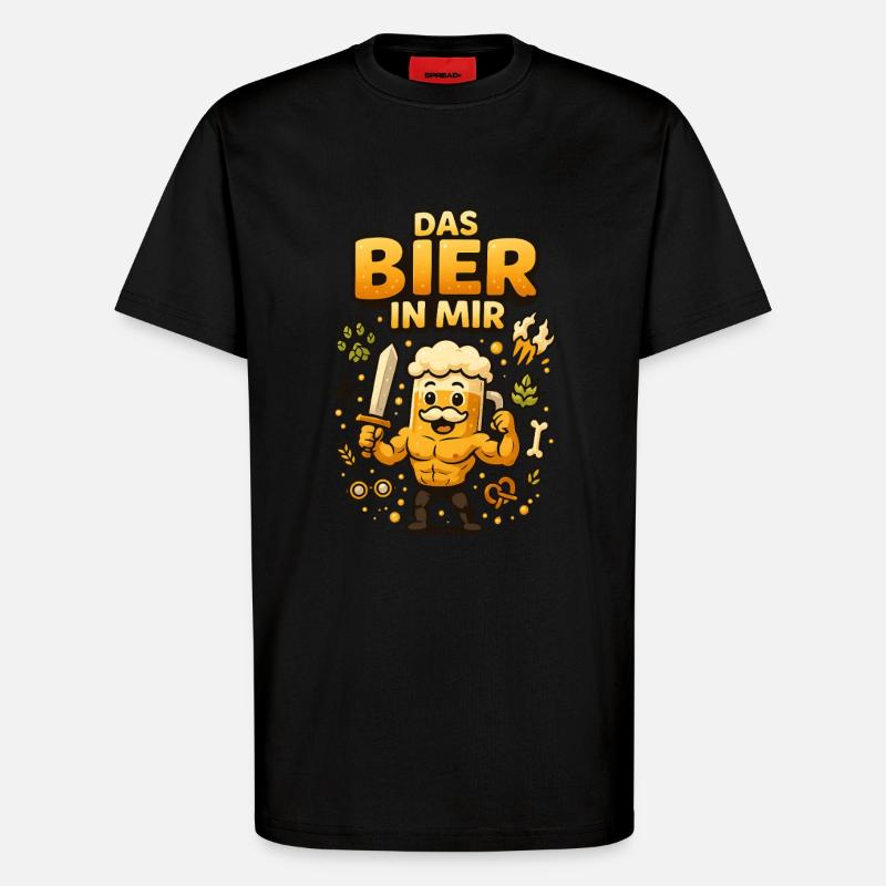 Das Bier in Mir - T-Shirt - made by SPREAD - SOLID BLACK