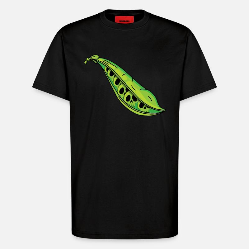 Erbsenschädel - T-Shirt - made by SPREAD - SOLID BLACK