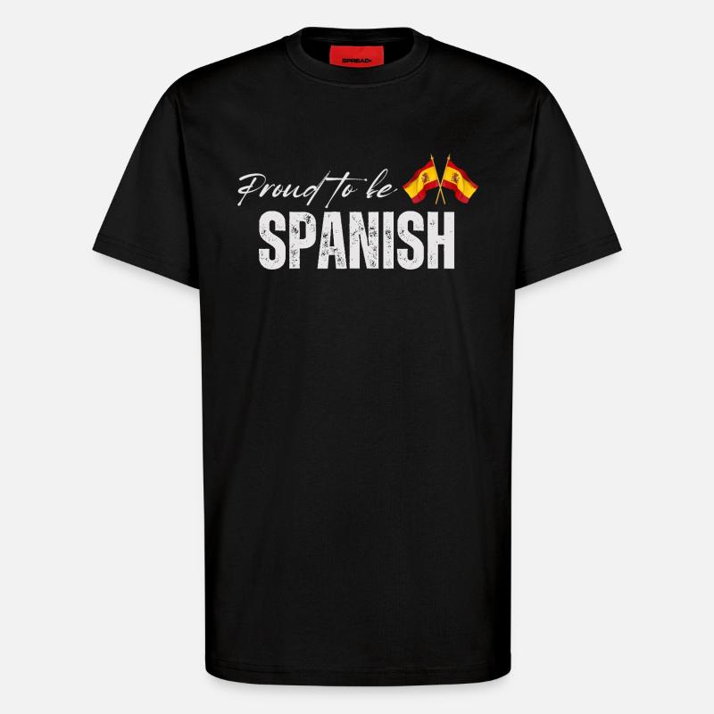 Stolzer Spanier, ich liebe Spanien - T-Shirt - made by SPREAD - SOLID BLACK