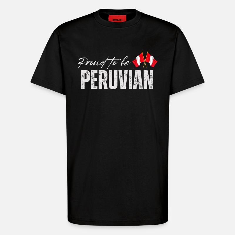 Proud Peruvian, Made in Peru - T-Shirt - made by SPREAD - SOLID BLACK
