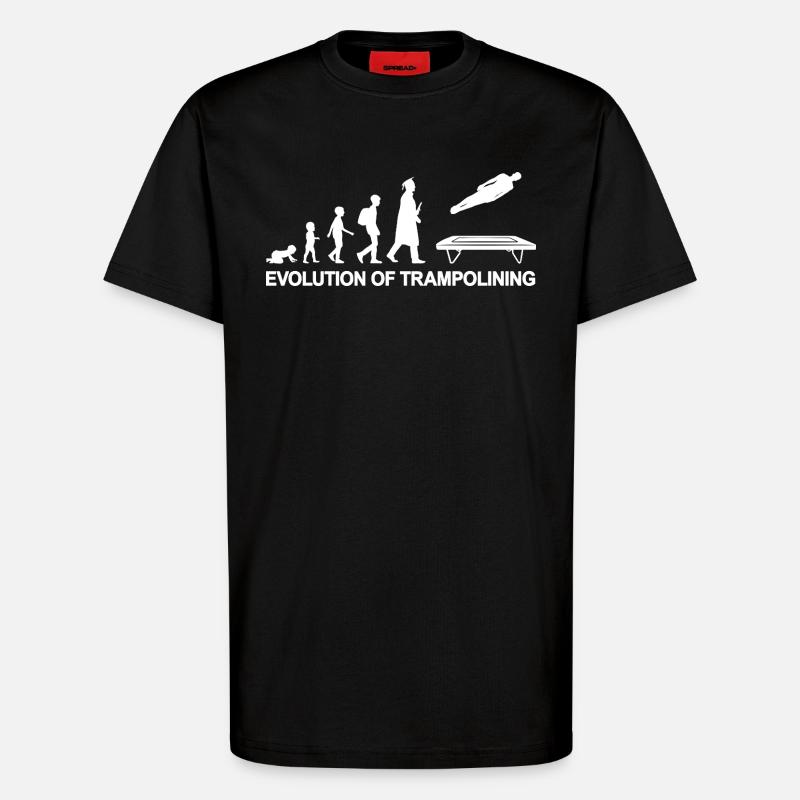 Evolution Trampoline - T-shirt bio décontracté fabriqué en UE - SOLID BLACK