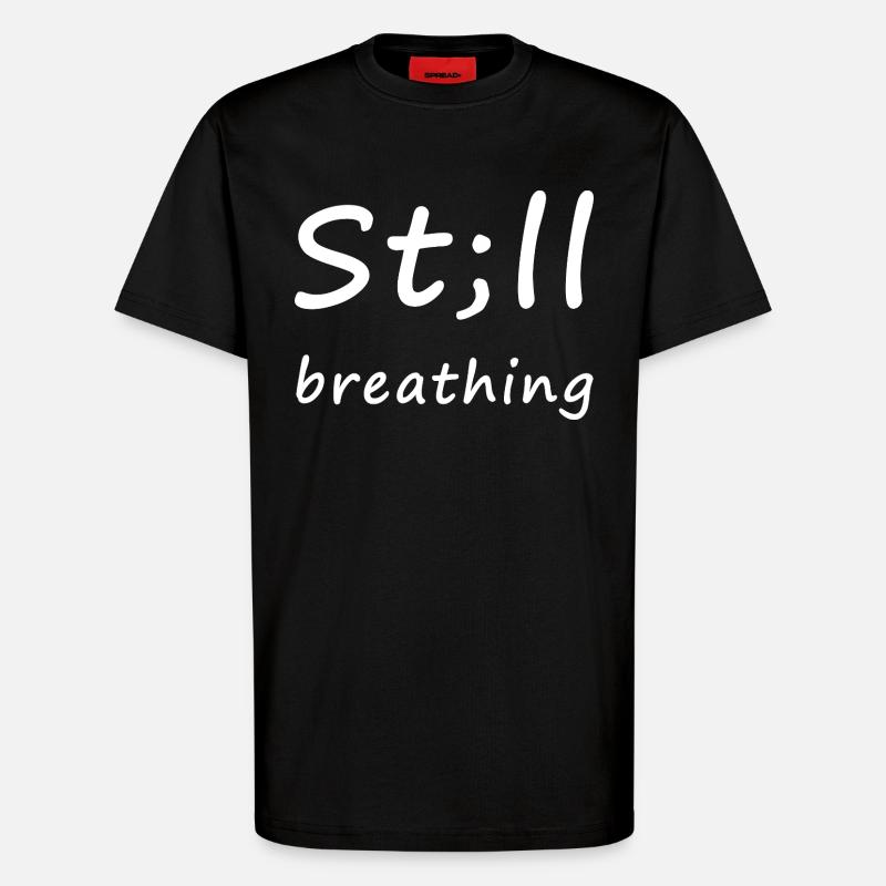 St;ll Breathing – Kämpferherz - T-Shirt - made by SPREAD - SOLID BLACK