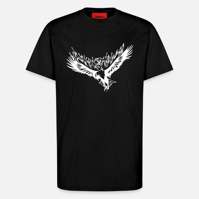 Flammenadler - T-Shirt - made by SPREAD - SOLID BLACK