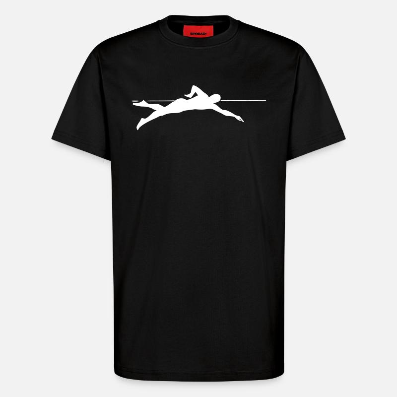 Dynamic Sprinter Line Graphics - T-Shirt - made by SPREAD - SOLID BLACK