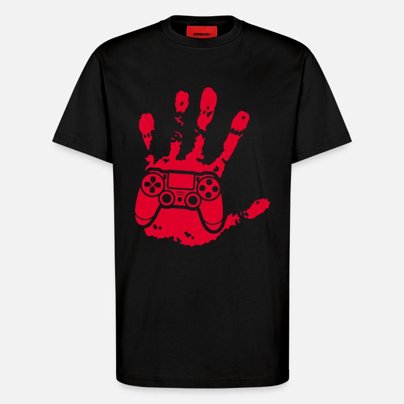 Der Gamer in dir (rot) - T-Shirt - made by SPREAD - SOLID BLACK
