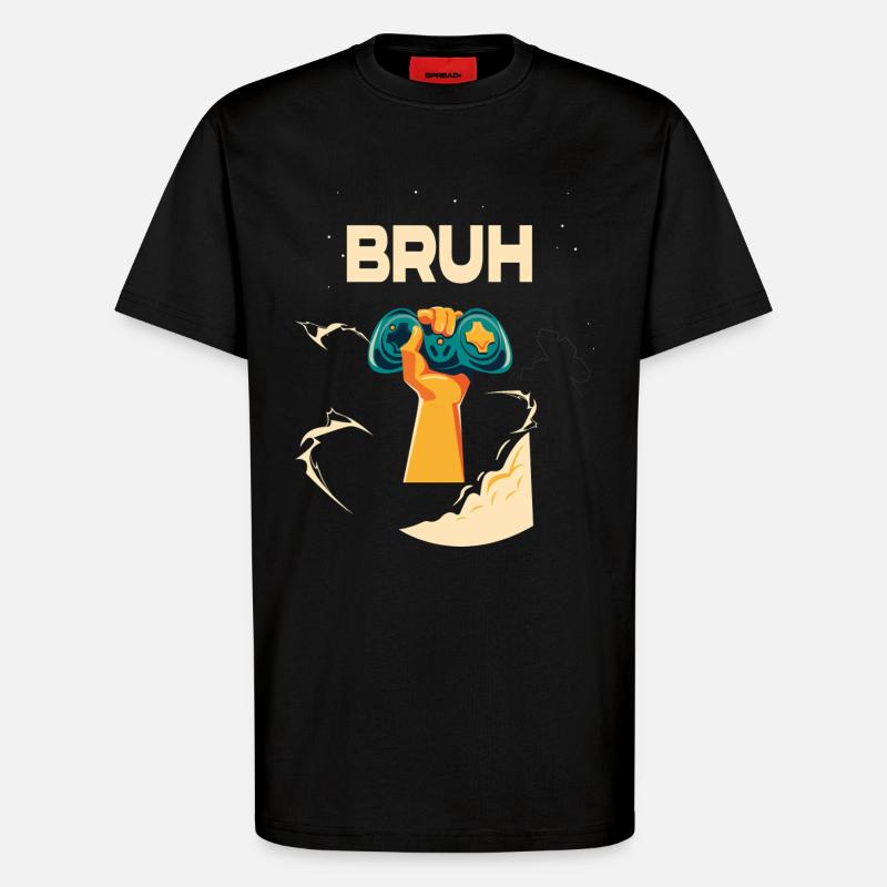 Powerful Cosmic Brain Hand - T-Shirt - made by SPREAD - SOLID BLACK