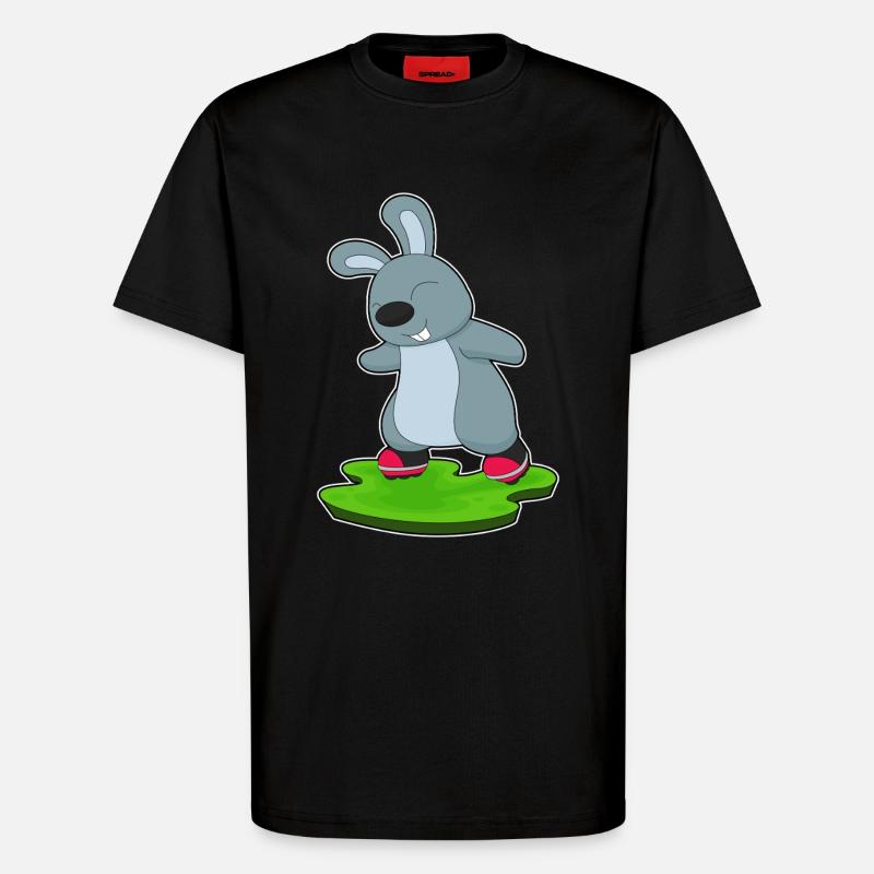 Hase Inline skating Inline skates - T-Shirt - made by SPREAD - SOLID BLACK