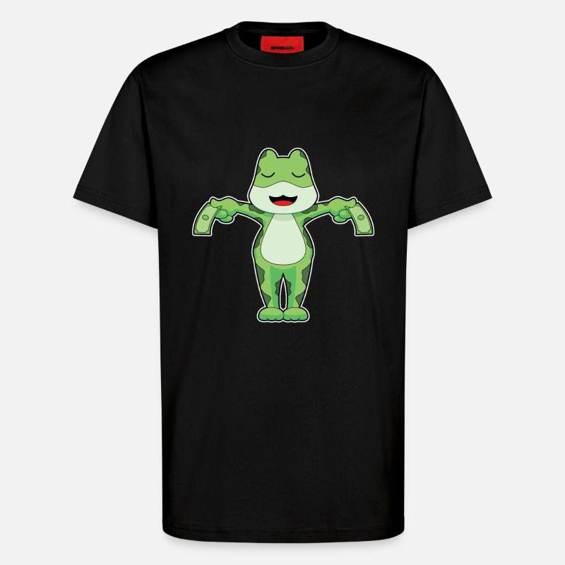 Frosch Banknote - T-Shirt - made by SPREAD - SOLID BLACK