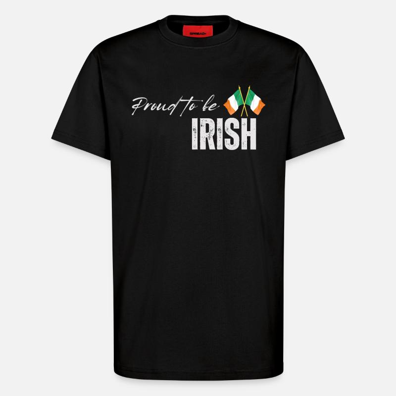 Fierté irlandaise, j’aime l’Irlande - T-shirt bio décontracté fabriqué en UE - SOLID BLACK