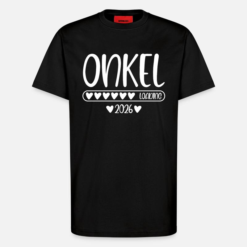Onkel 2026 loading - T-Shirt - made by SPREAD - SOLID BLACK