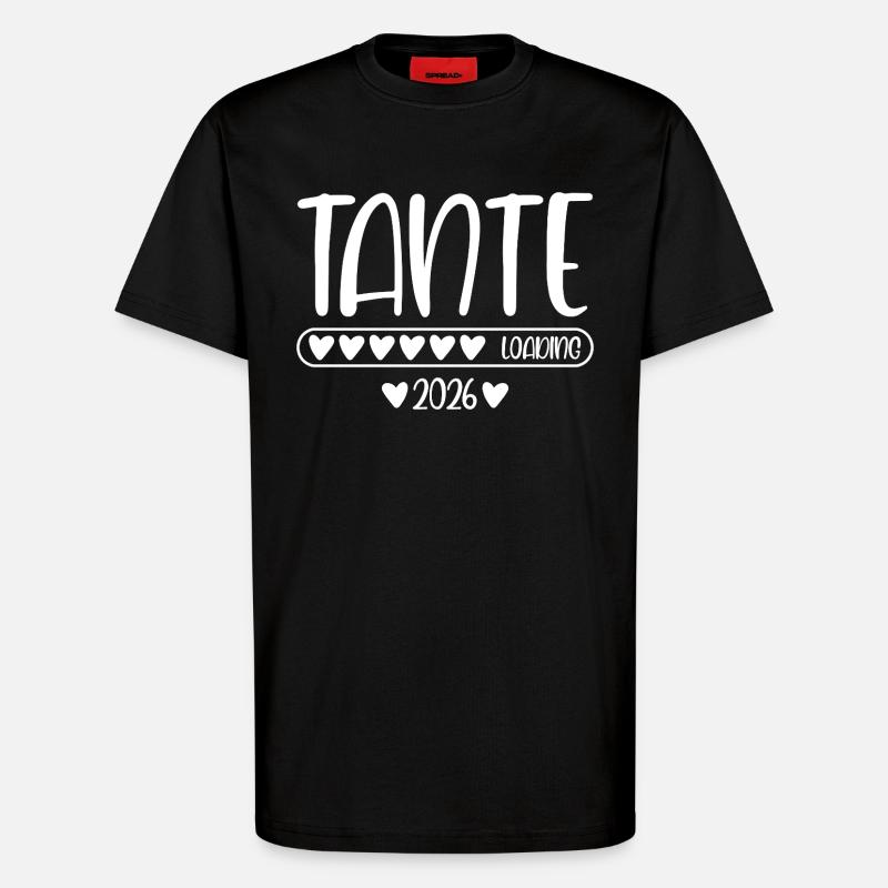 Tante 2026 loading - T-Shirt - made by SPREAD - SOLID BLACK