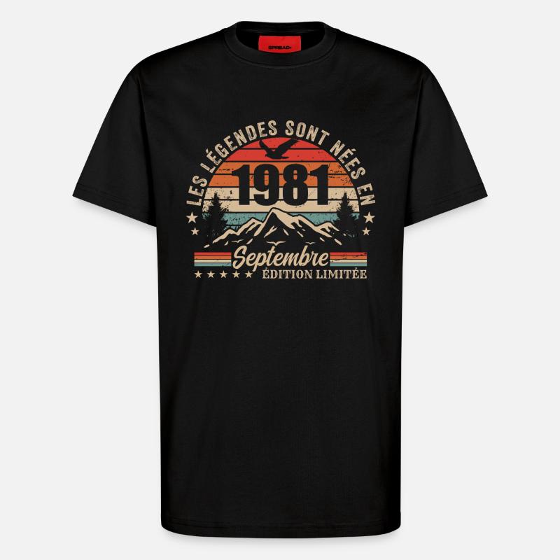 Legendär seit September 1981 | September 1981 - T-Shirt - made by SPREAD - SOLID BLACK