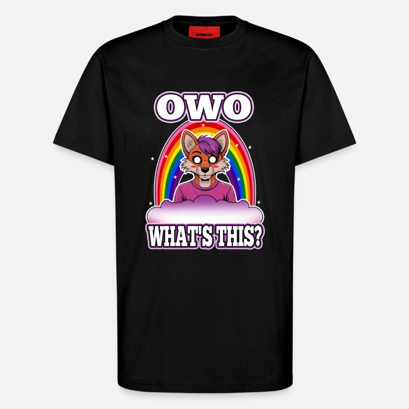 OwO Qu’est-ce que c’est ? - T-shirt bio décontracté fabriqué en UE - SOLID BLACK