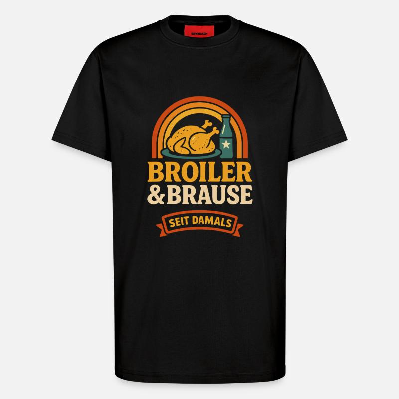 Broiler & Brause – Retro Ostalgie seit damals - T-Shirt - made by SPREAD - SOLID BLACK