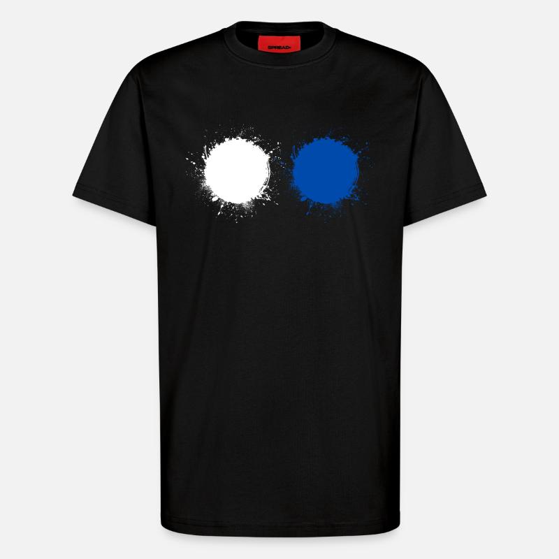 Weiß Blau - T-Shirt - made by SPREAD - SOLID BLACK