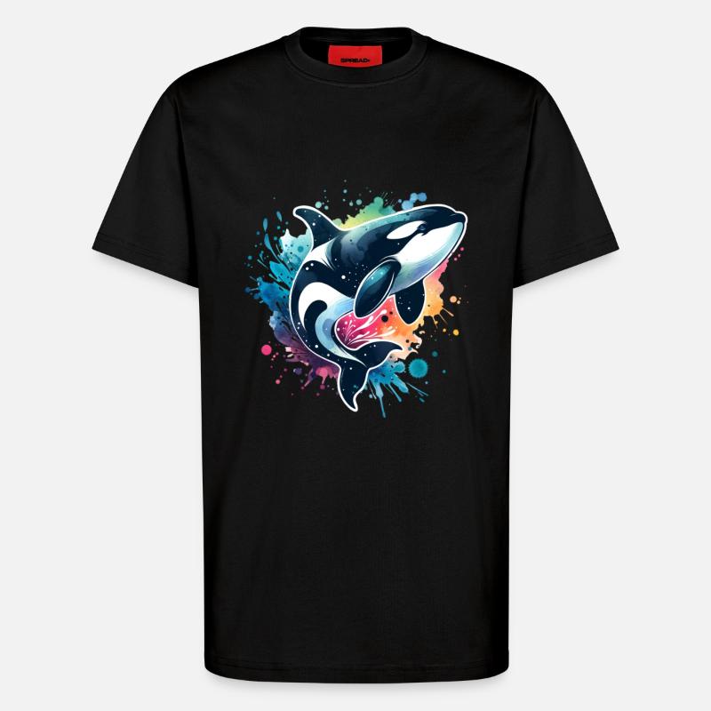 Orca Killer Whale - T-Shirt - made by SPREAD - SOLID BLACK