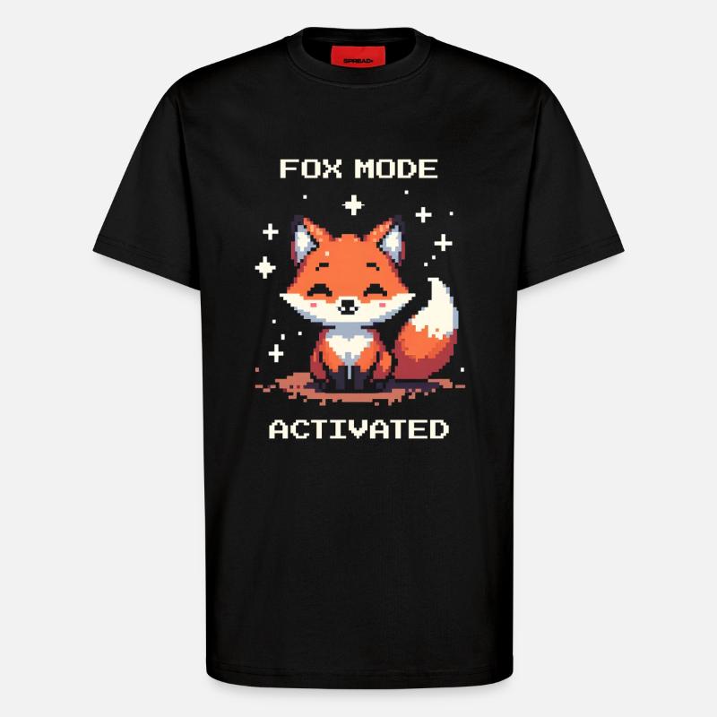 Fuchsmodus aktiviert | Schlauer Fuchs - T-Shirt - made by SPREAD - SOLID BLACK