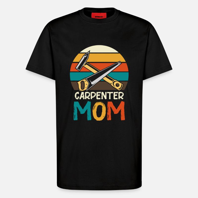 Schreiner Mutter Retro Werkzeug - T-Shirt - made by SPREAD - SOLID BLACK