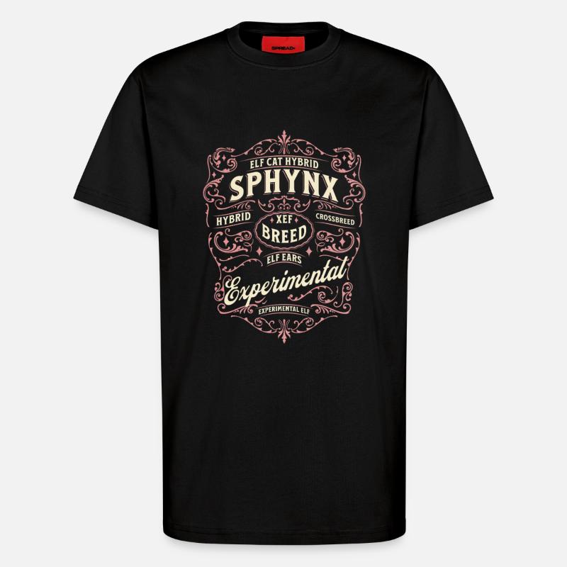 Elfen-Sphinx-Katze - T-Shirt - made by SPREAD - SOLID BLACK
