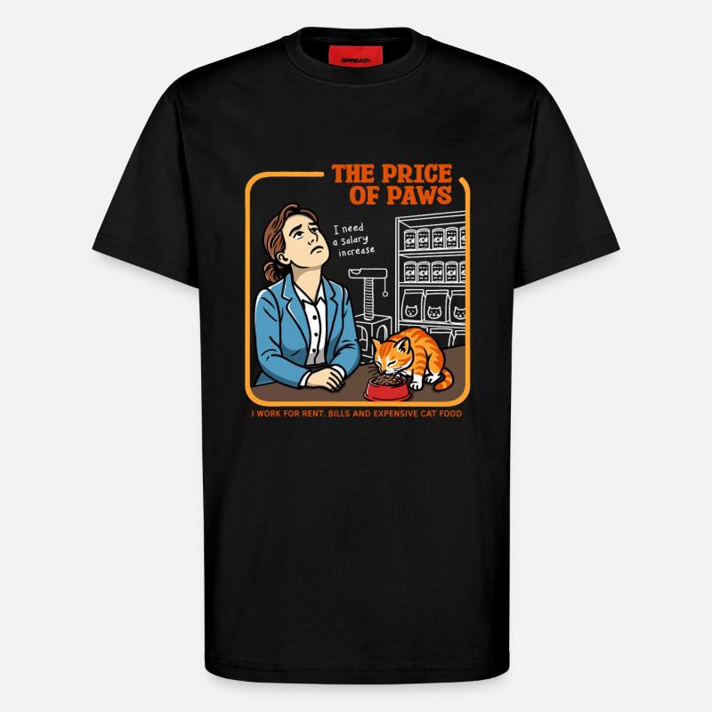 Der Preis der Pfoten - T-Shirt - made by SPREAD - SOLID BLACK