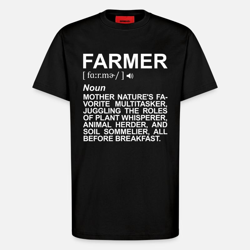 Bauer Begriffserklärung - T-Shirt - made by SPREAD - SOLID BLACK