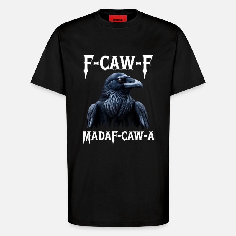 Raben Gothic Graffiti Design - T-Shirt - made by SPREAD - SOLID BLACK