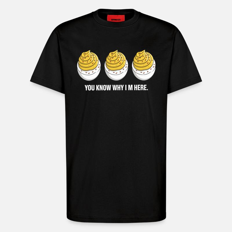 Gefüllte Eier - T-Shirt - made by SPREAD - SOLID BLACK
