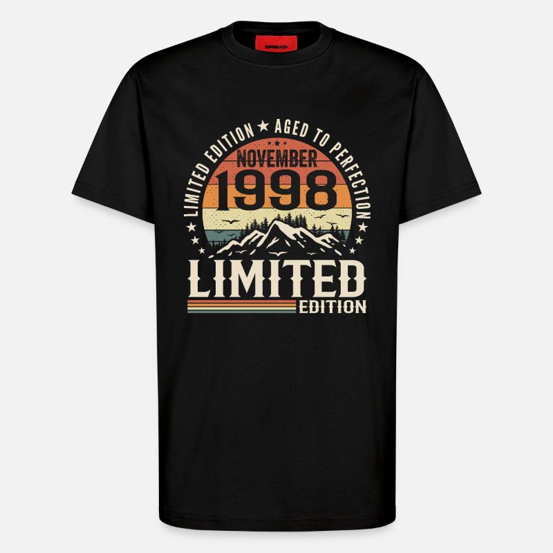 November 1998 Einzigartiges Retro-Jubiläum - T-Shirt - made by SPREAD - SOLID BLACK