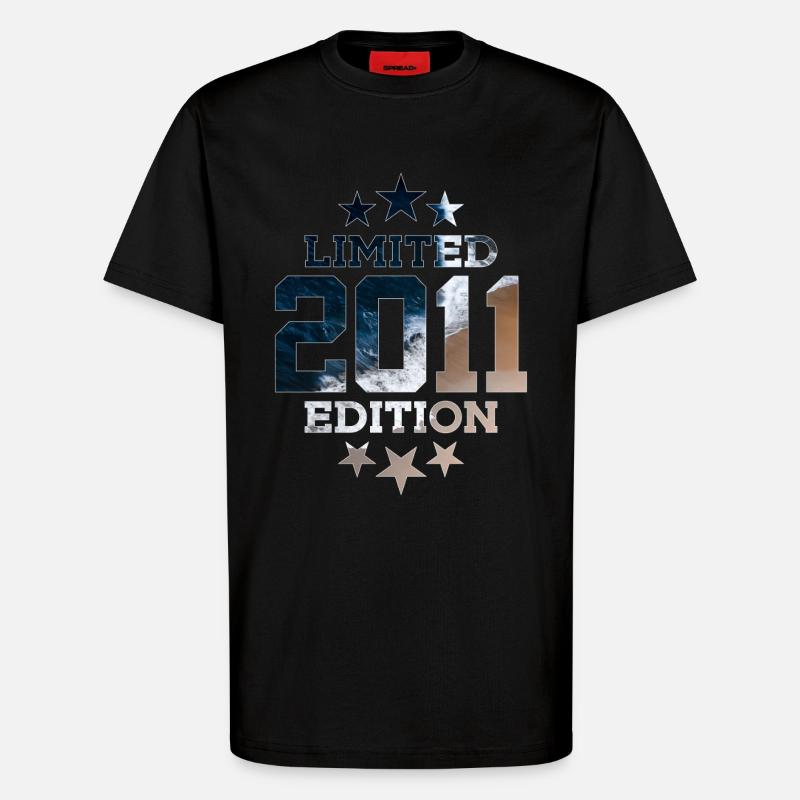 ÉDITION LIMITÉE 2011 15E ANNIVERSAIRE - T-shirt bio décontracté fabriqué en UE - SOLID BLACK