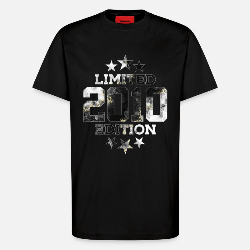 ÉDITION LIMITÉE 2010 16E ANNIVERSAIRE - T-shirt bio décontracté fabriqué en UE - SOLID BLACK