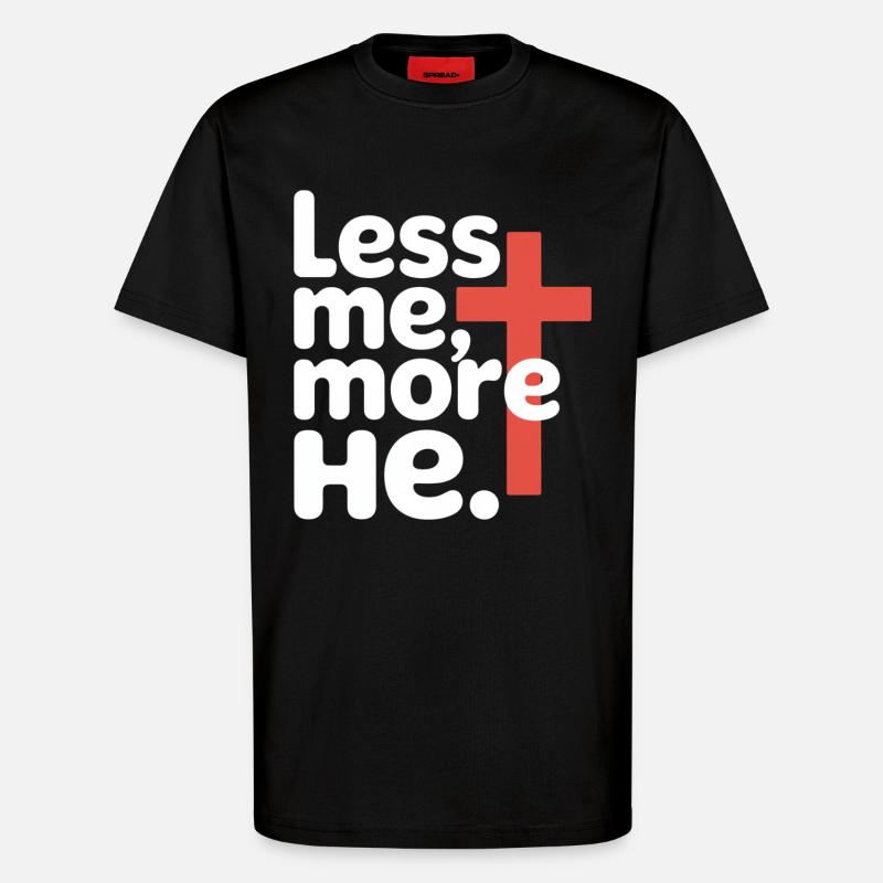 Moins moi plus Il Foi chrétienne - T-shirt bio décontracté fabriqué en UE - SOLID BLACK