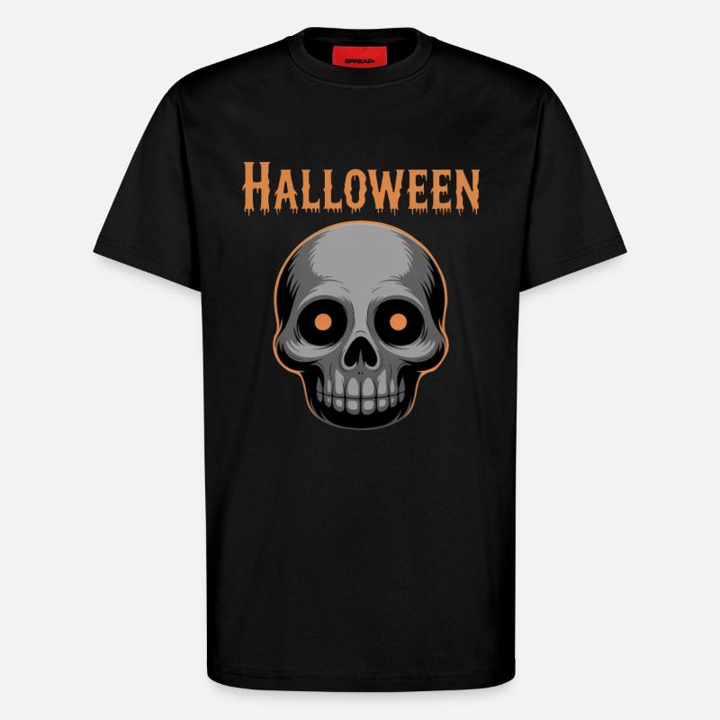 Halloween Schädel Grafik - T-Shirt - made by SPREAD - SOLID BLACK