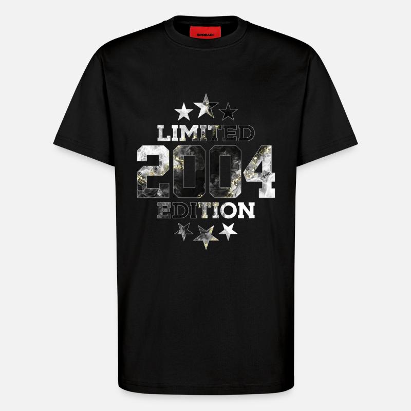 ÉDITION LIMITÉE 2004 22E ANNIVERSAIRE - T-shirt bio décontracté fabriqué en UE - SOLID BLACK