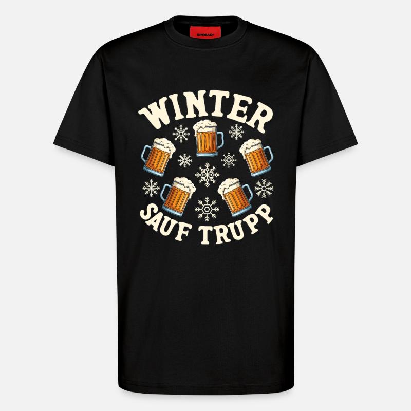 Winter Sauf Trupp - T-Shirt - made by SPREAD - SOLID BLACK