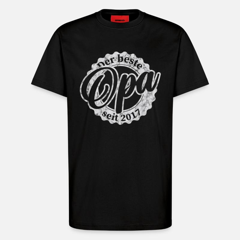 Der Beste Opa seit 2017 - T-Shirt - made by SPREAD - SOLID BLACK